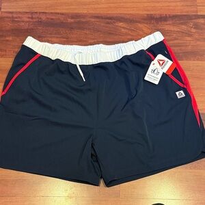 Reebok Men's Navy and Red Athletic Shorts - Multiple available
